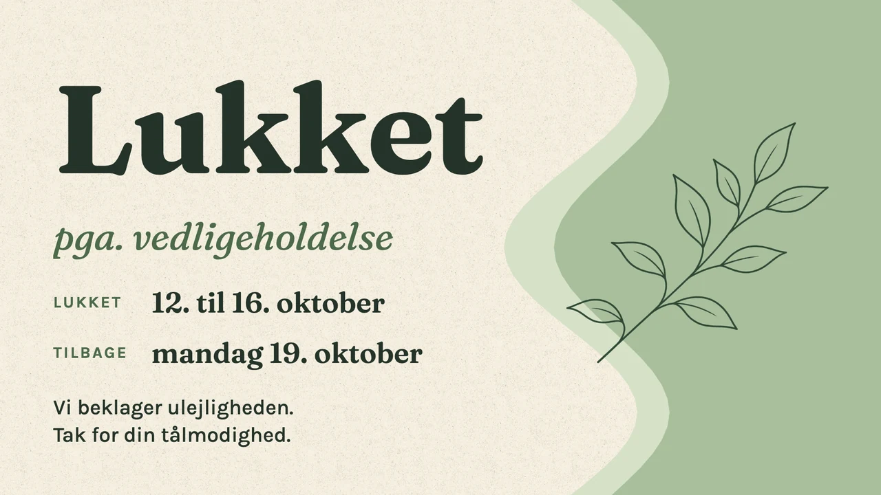 Rolig lukkemeddelelse