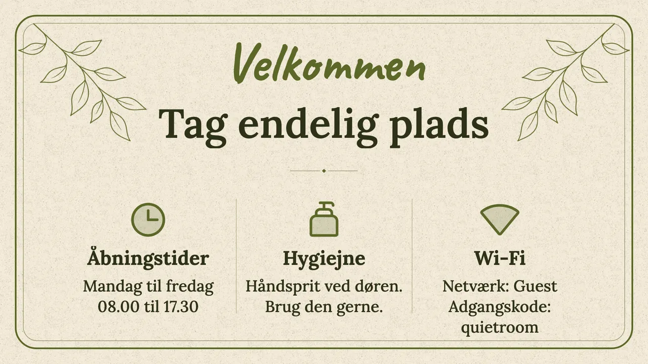Håndskrevet ventekort