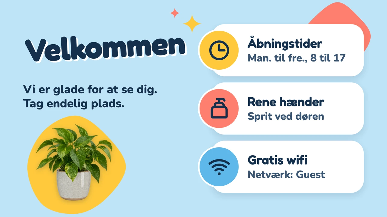 Himmelblå velkomststue