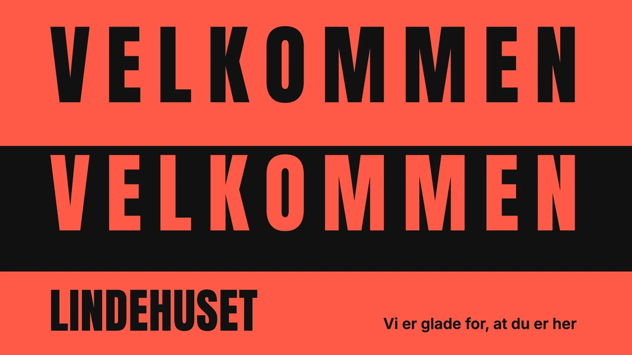 Stablet VELKOMMEN-plakat