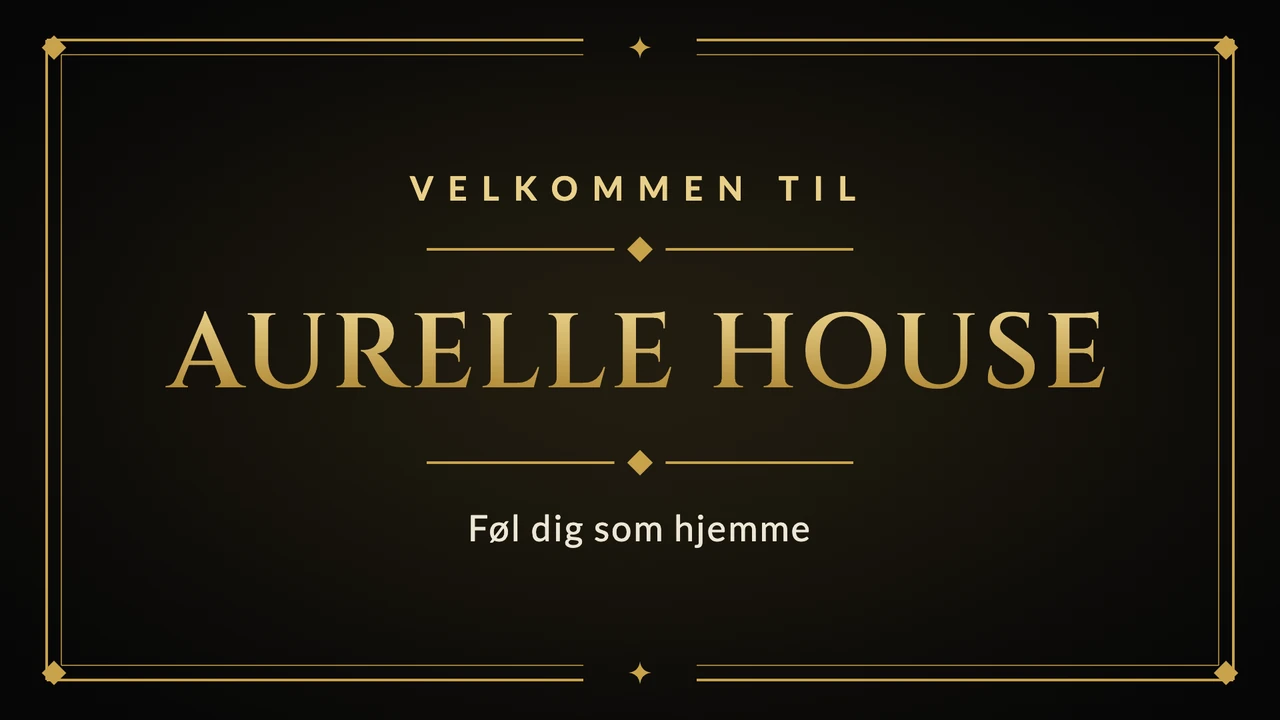 Velkomstkort i guldramme