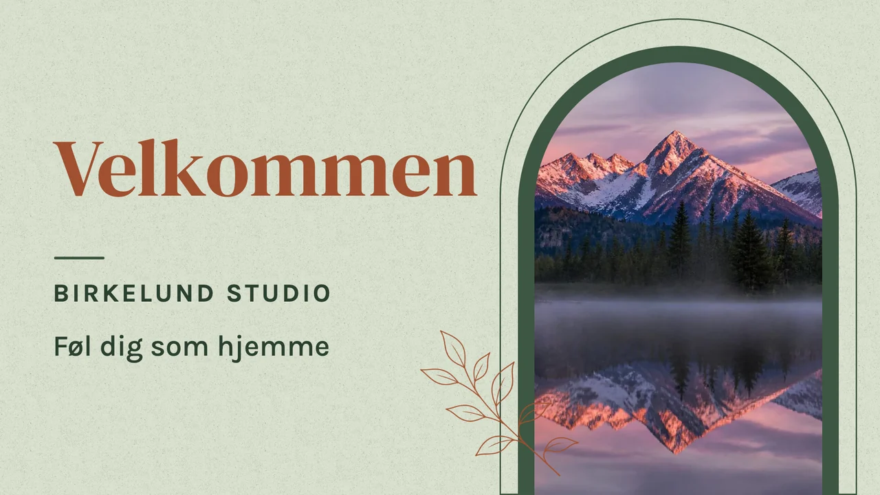 Velkomst i buet vindue