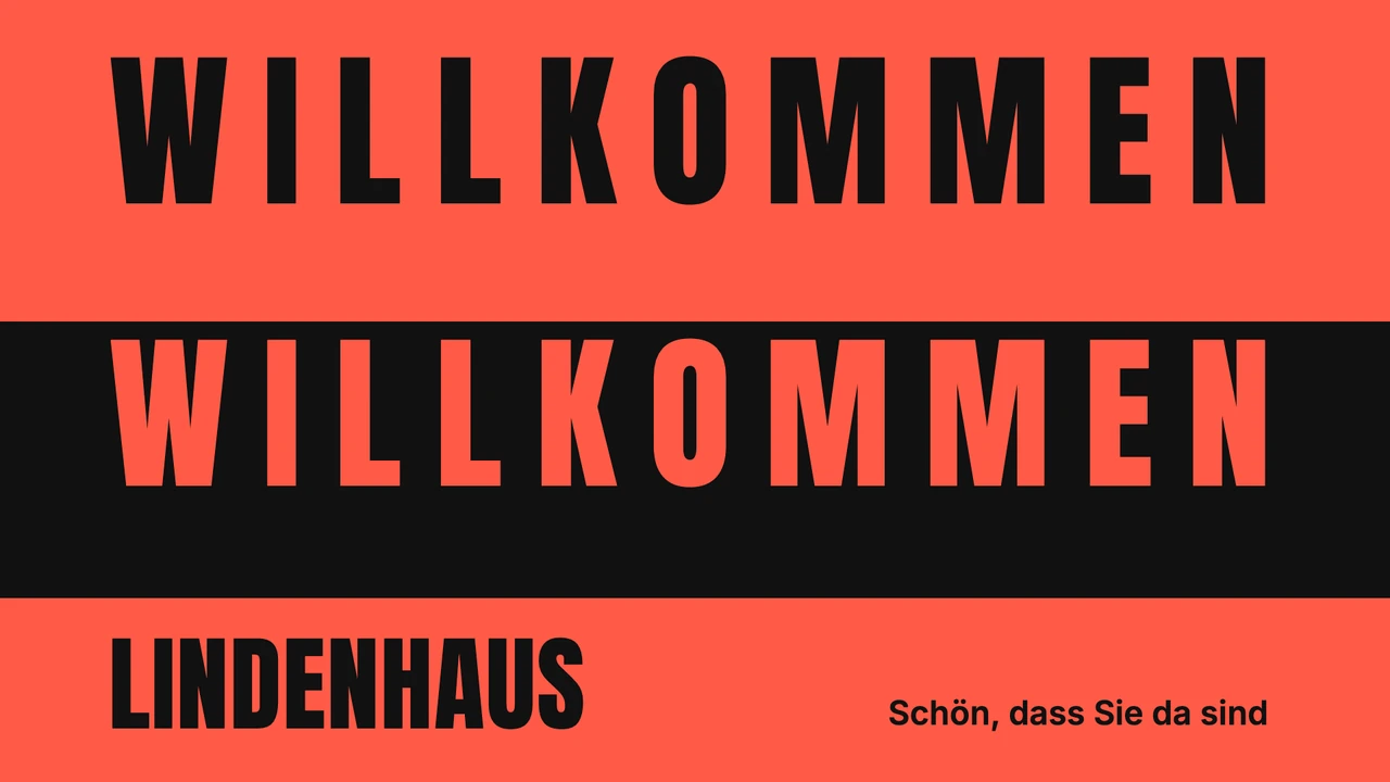 Gestapeltes WILLKOMMEN