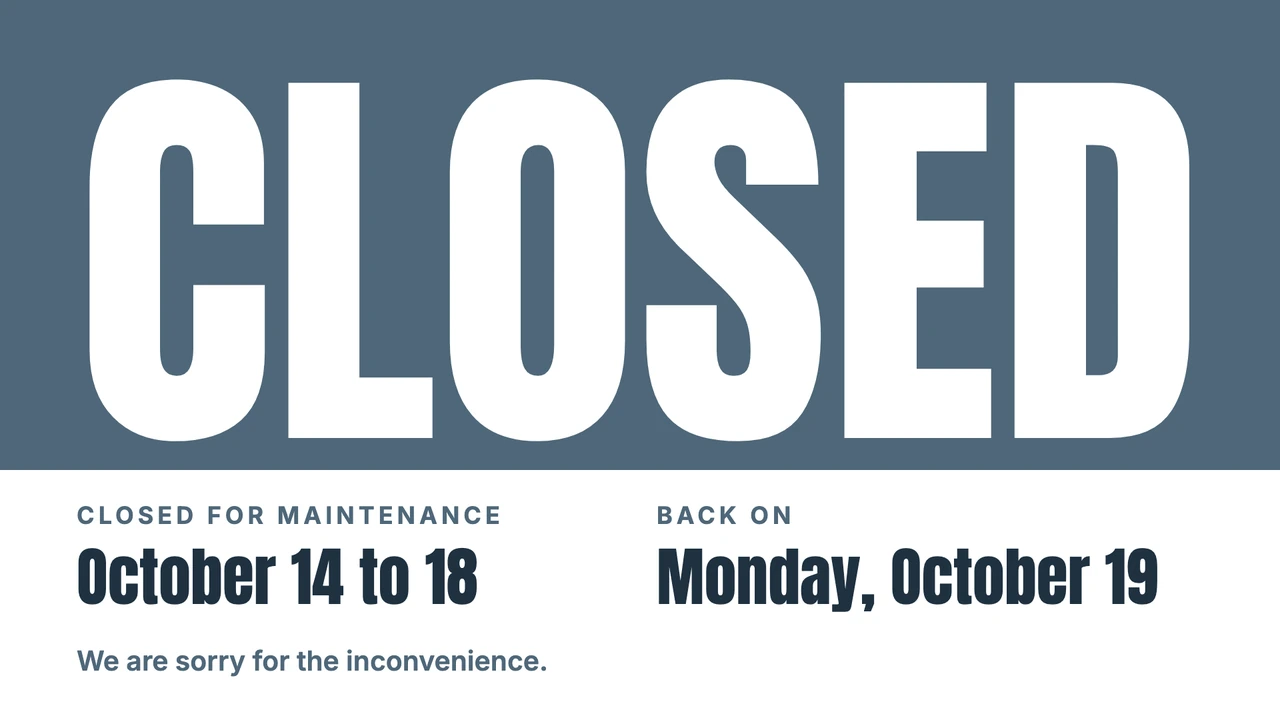 Giant CLOSED word