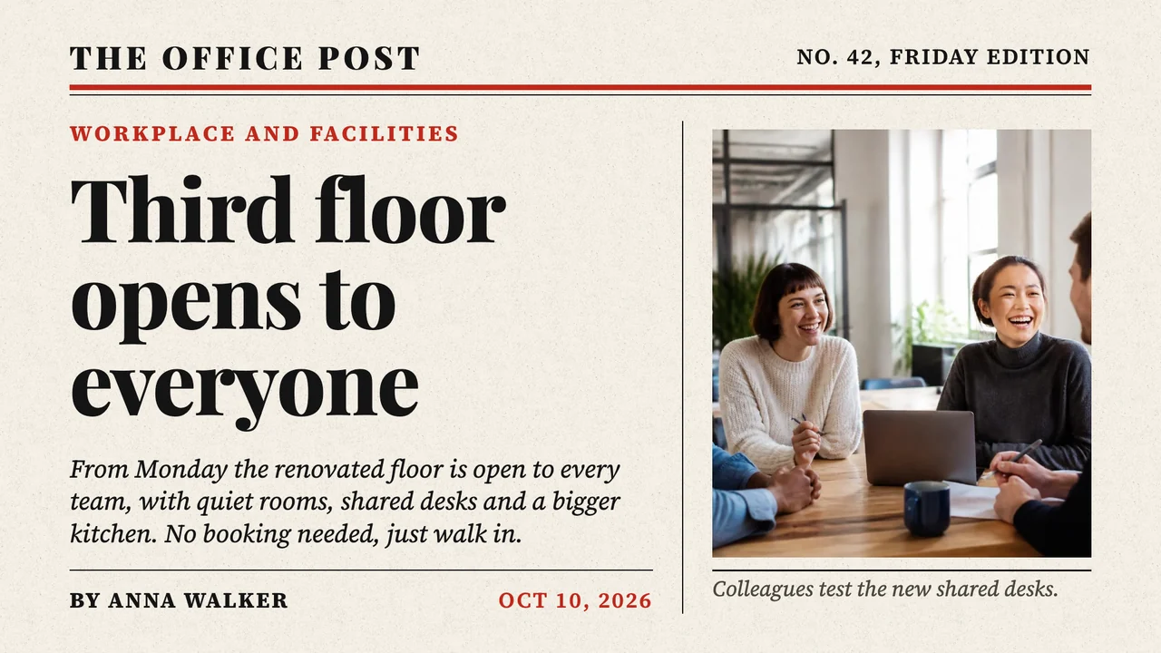 Front page company news