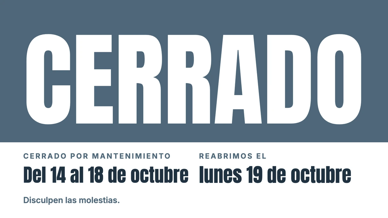 Cartel CERRADO gigante