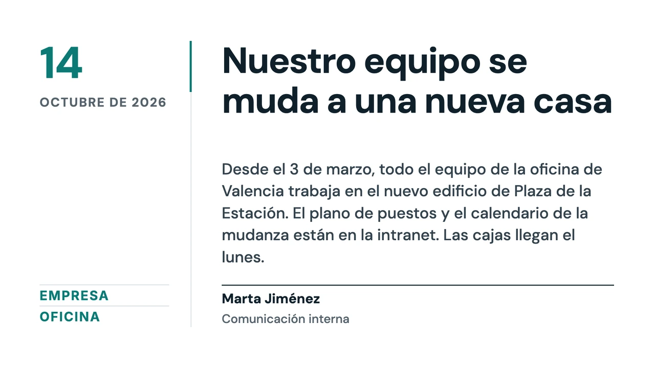 Ficha de noticias sobria