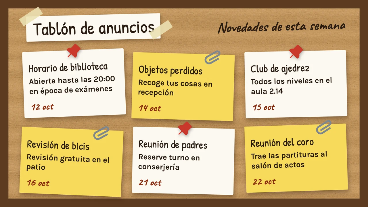 Tablón de corcho