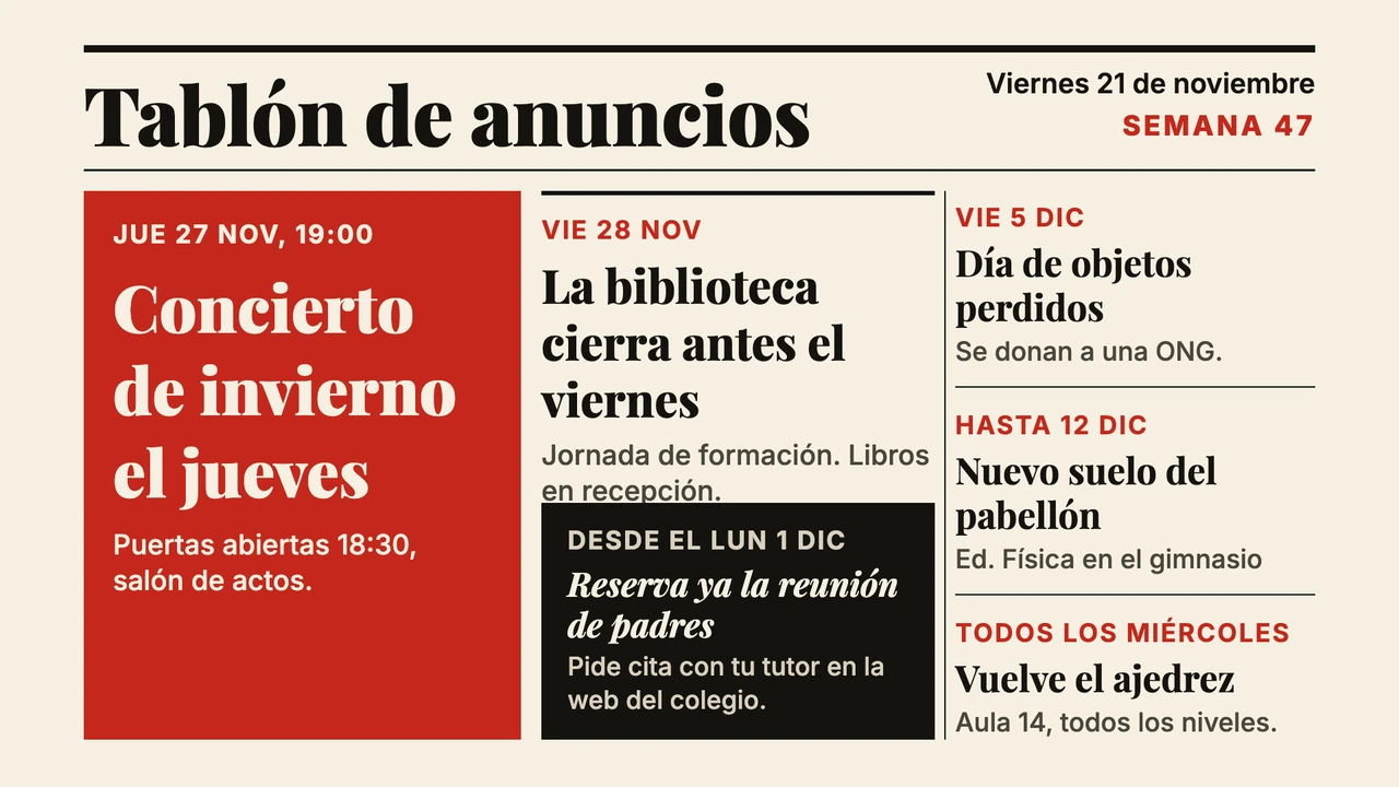 Portada de avisos