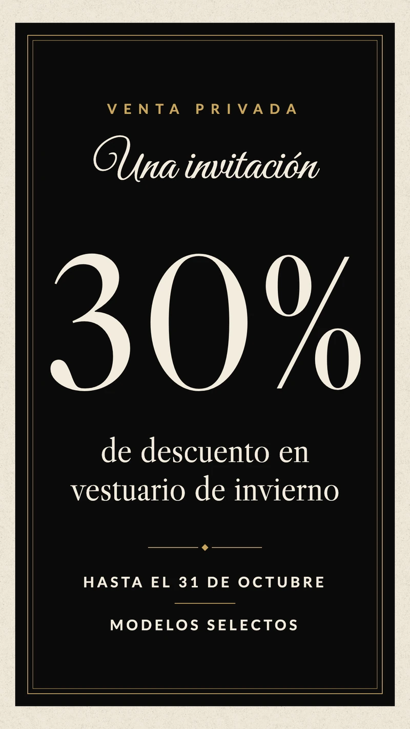 Invitación a venta privada