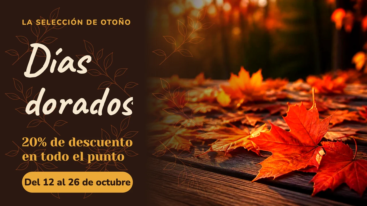 Etiqueta de hojas de otoño
