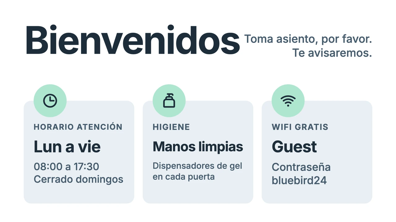 Bienvenida con tarjetas