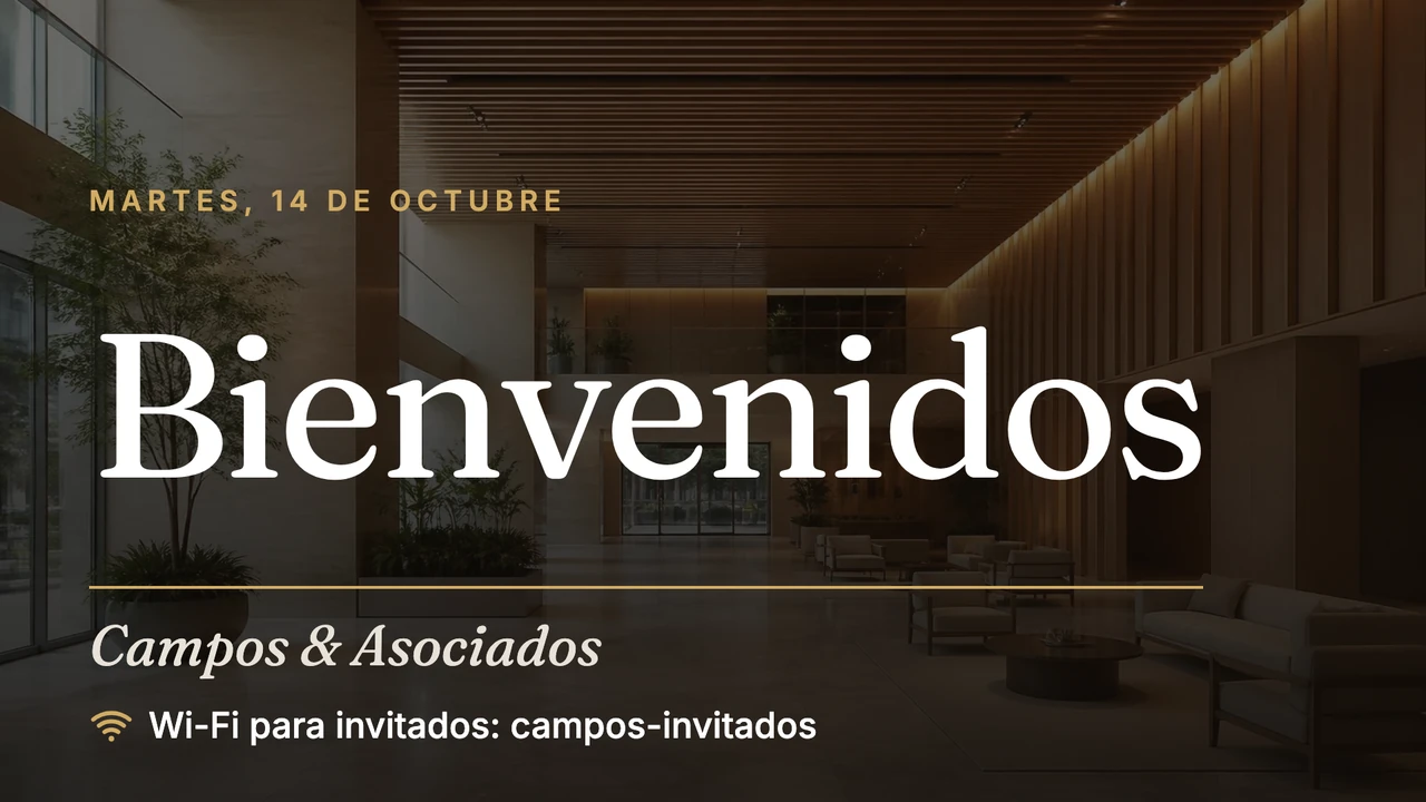 Bienvenida de vestíbulo