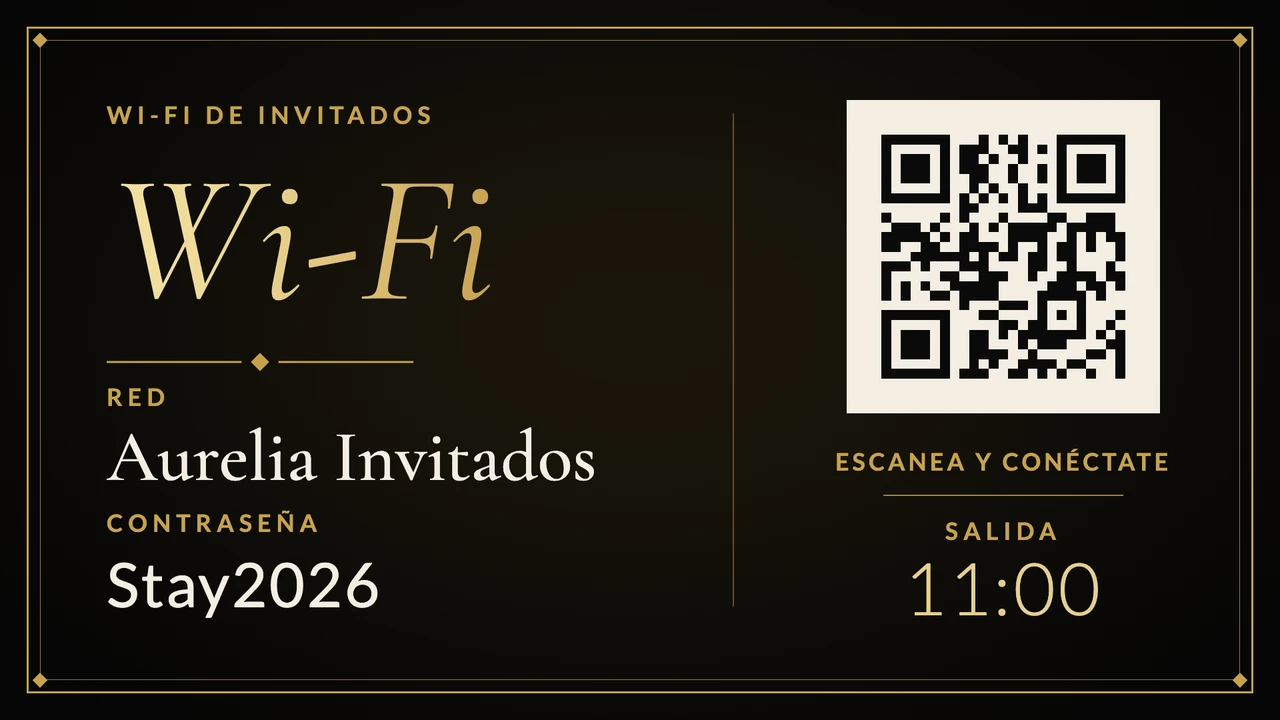 Datos de red en marco dorado