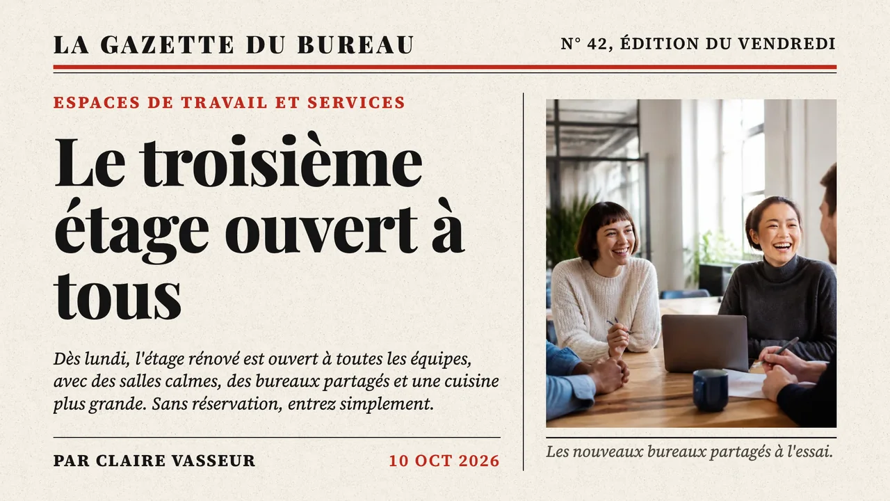 Une de journal actualités