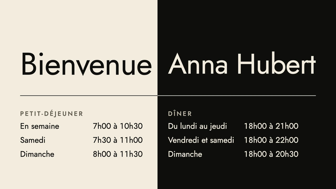 Accueil crème et noir
