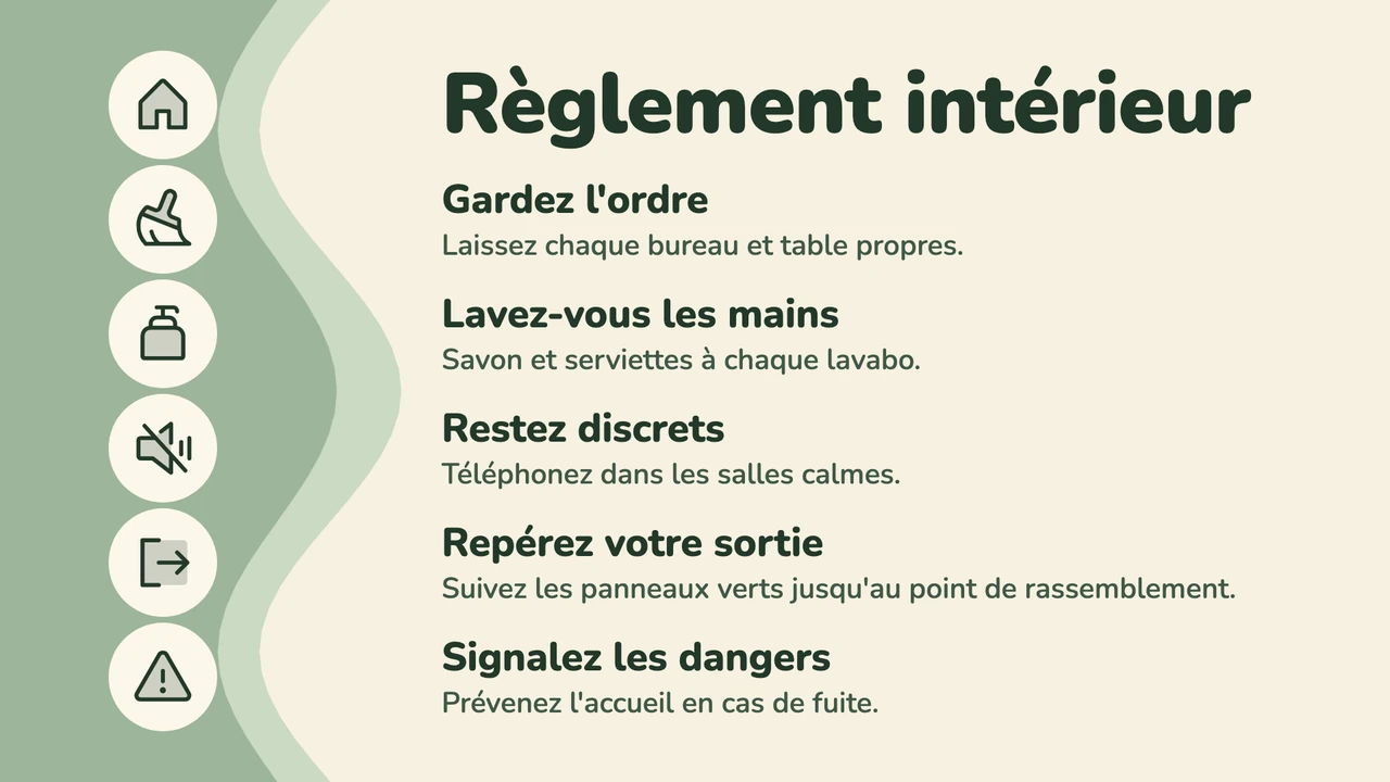 Colonne de pictogrammes
