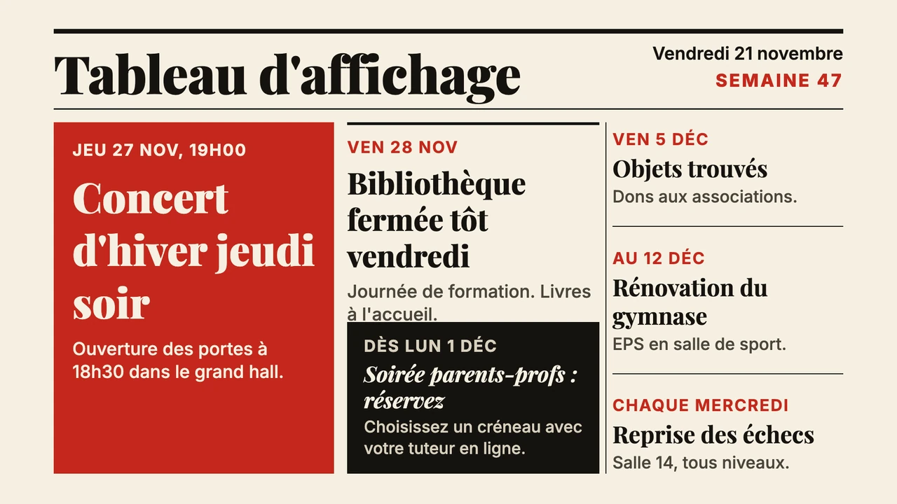 Une de journal des avis
