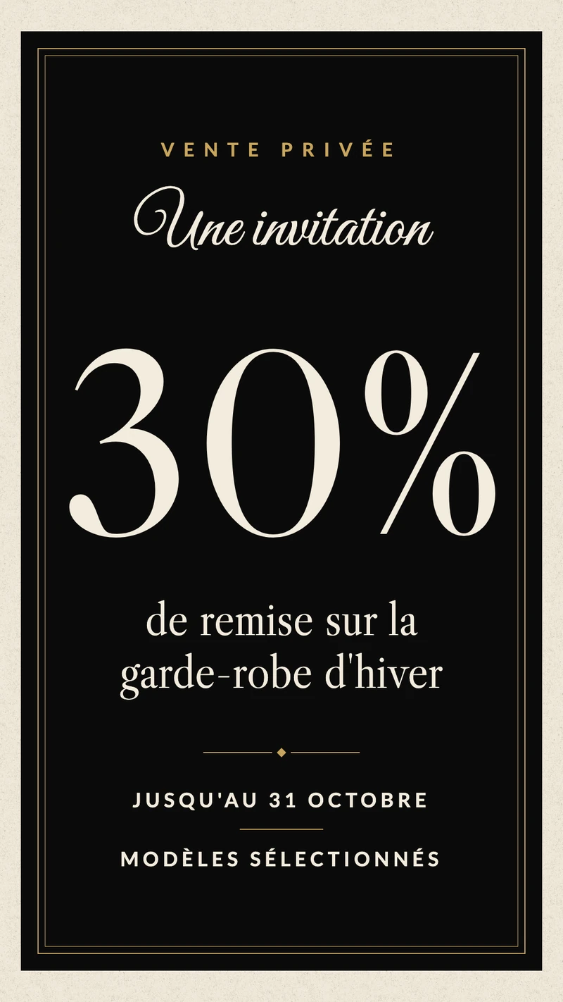 Invitation vente privée