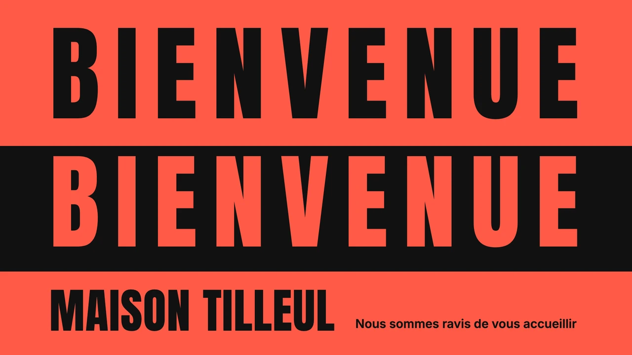 Affiche BIENVENUE empilée