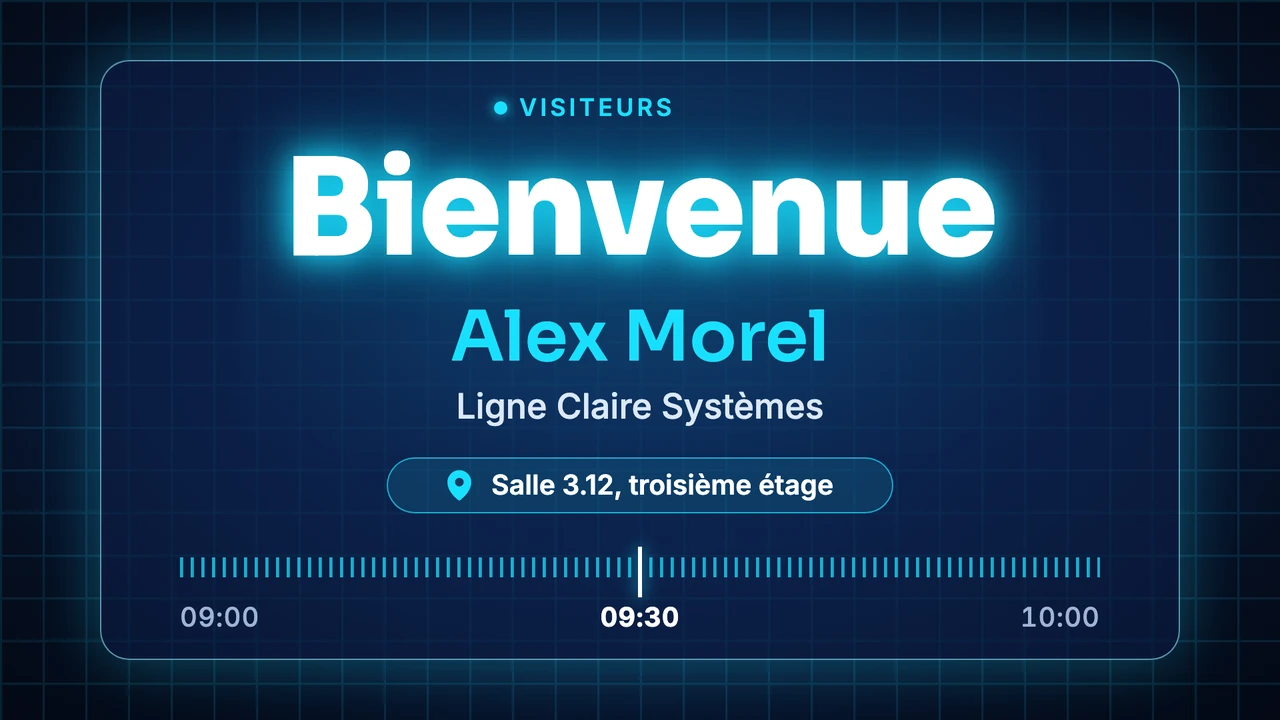 Accueil visiteur sur verre