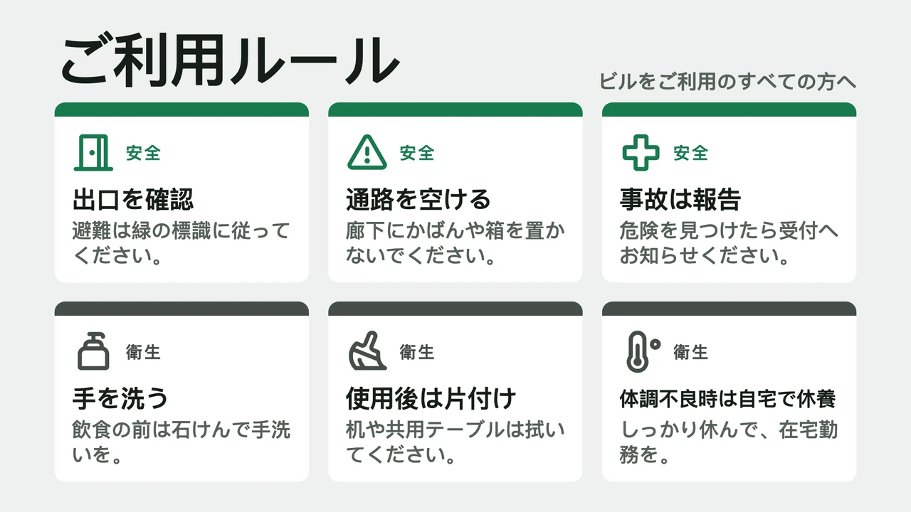 六枚のルールカード
