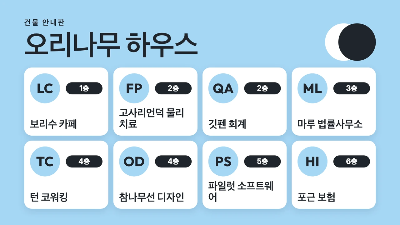 입주사 카드 선반 안내