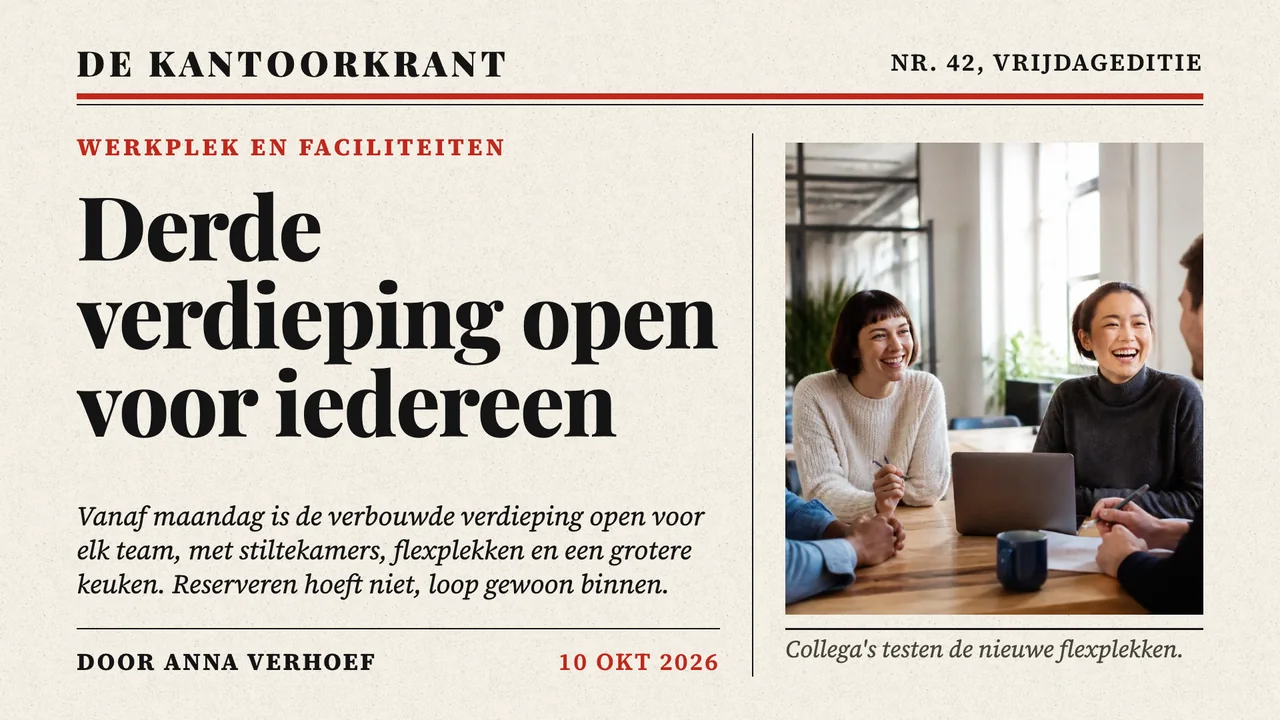 Voorpagina bedrijfsnieuws