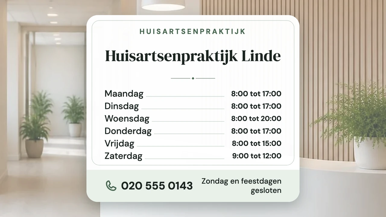 Kaart met praktijkuren
