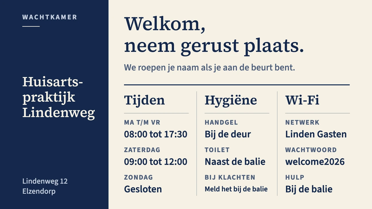 Folderrug wachtkamer
