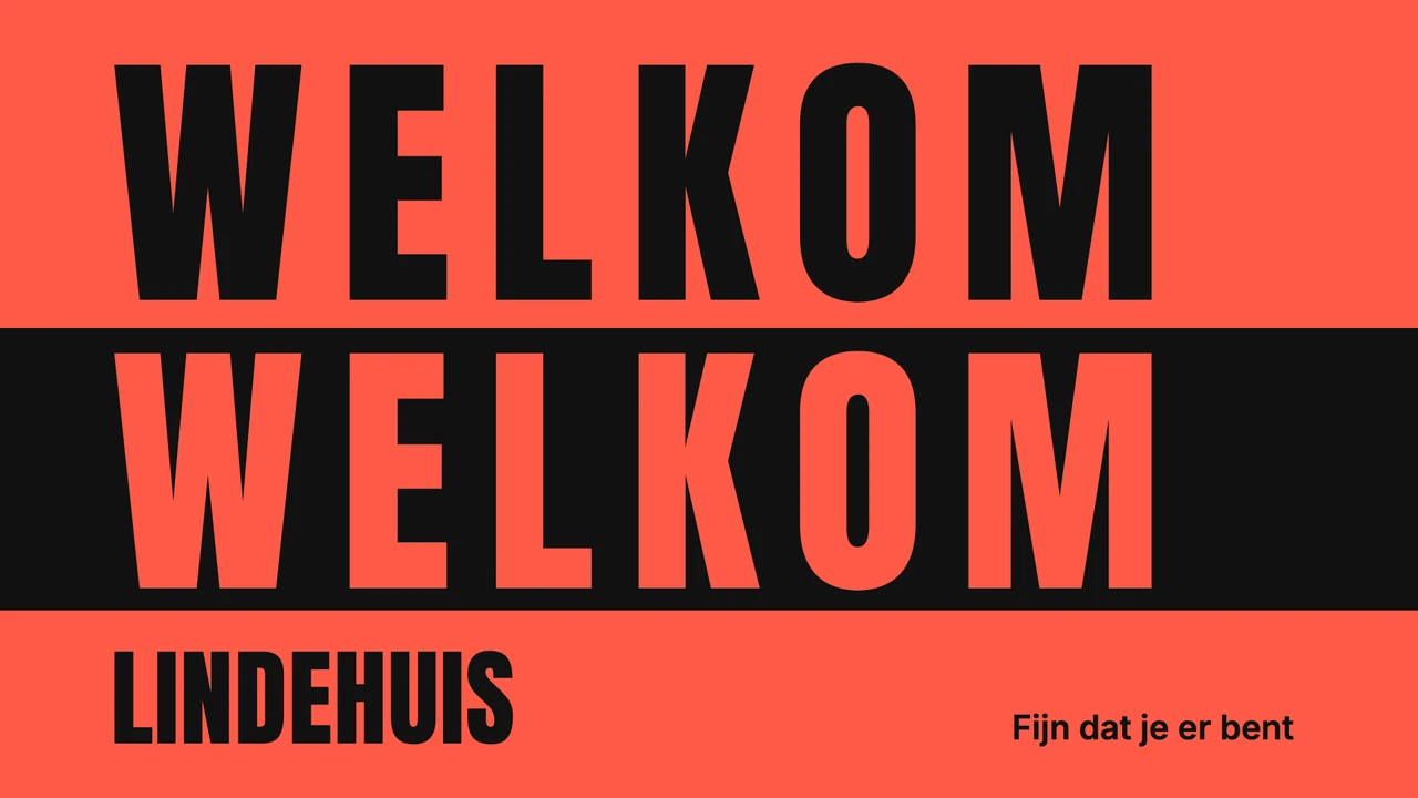 Gestapelde WELKOM poster