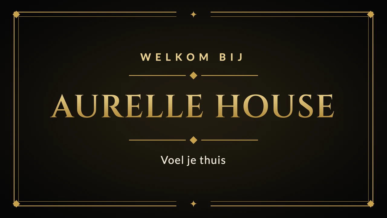 Welkomstkaart met goudlijst
