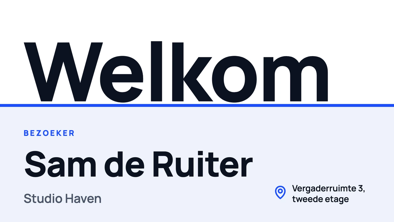 Reuzenwoord welkom bezoeker