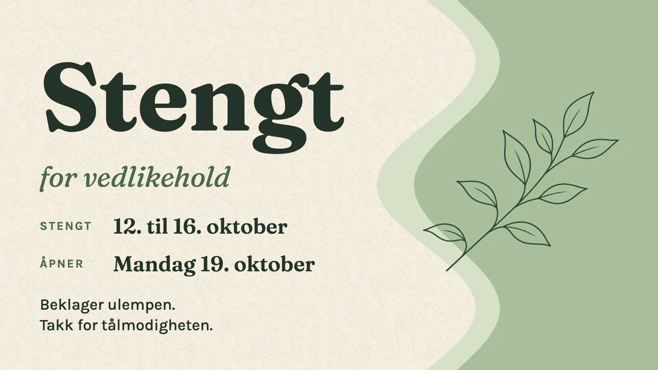 Rolig pause stengt-lapp