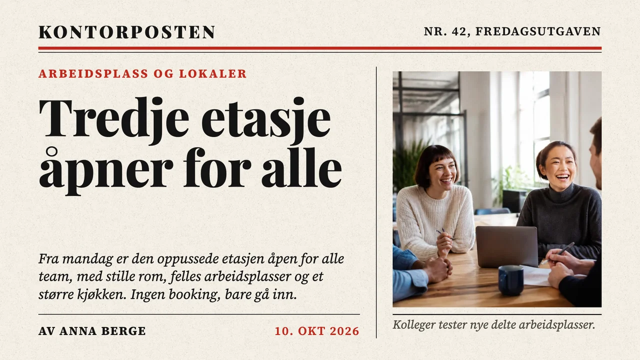 Bedriftsnytt på forsiden