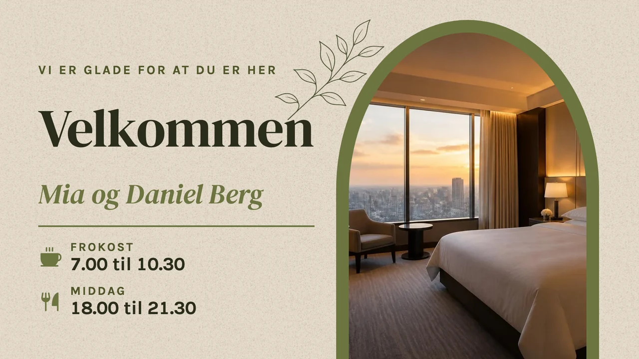 Hotellvelkomst med oliven