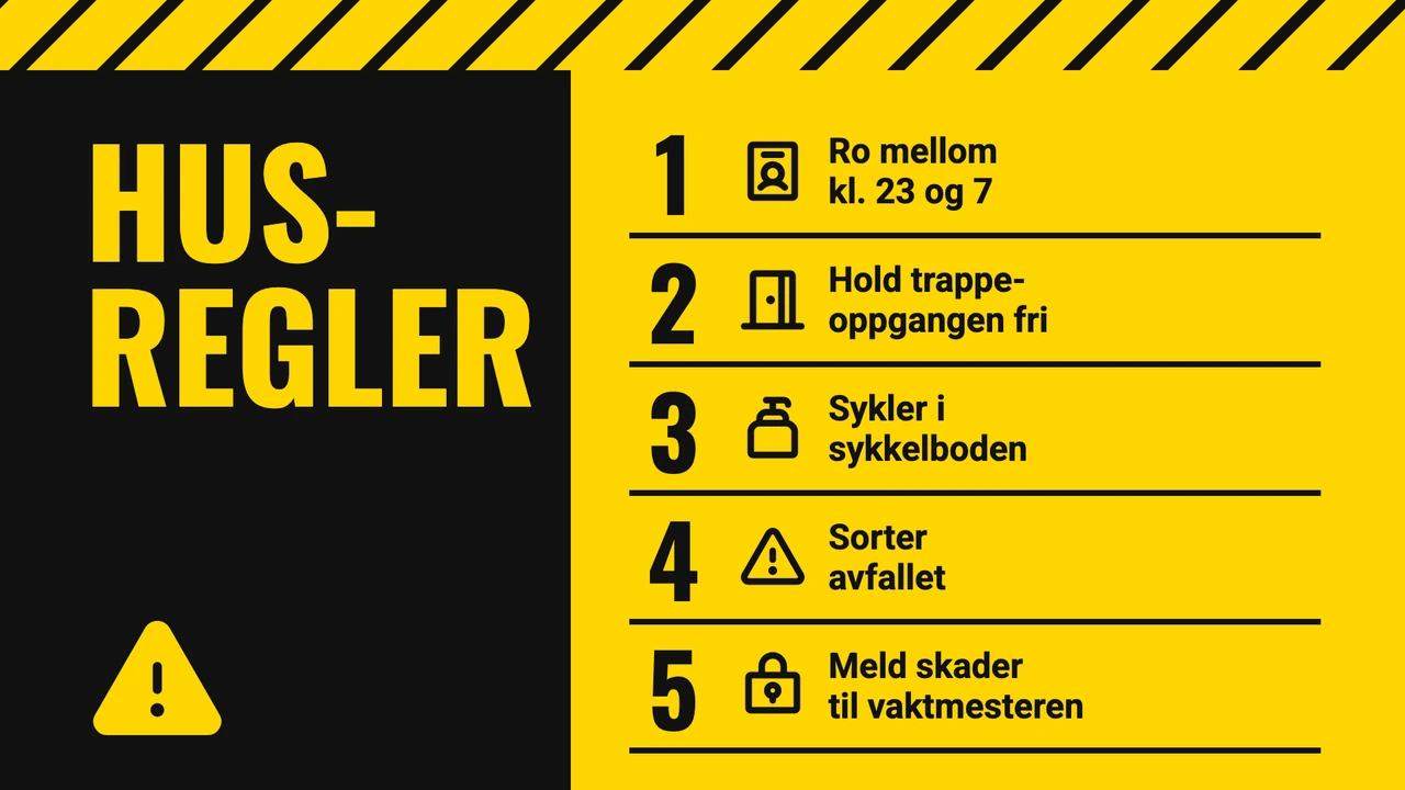 Regler med varselstriper