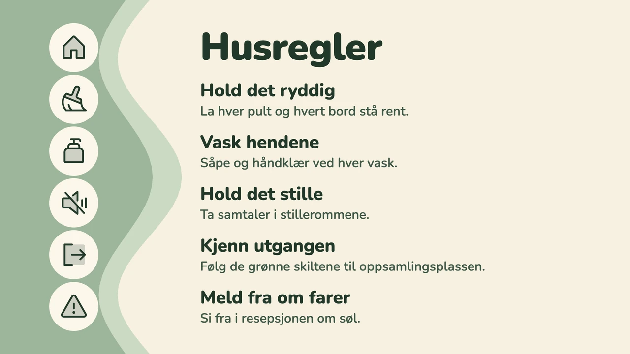 Regelkolonne med piktogram
