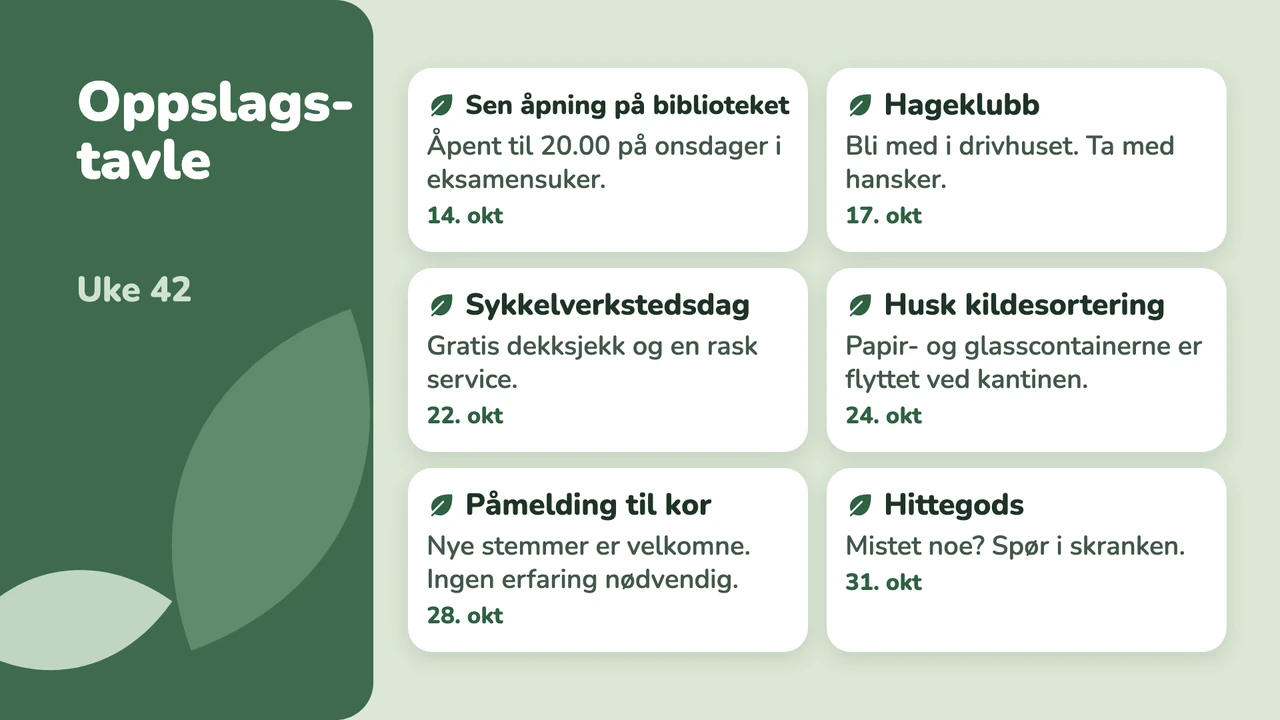Bladkort i salviegrønt