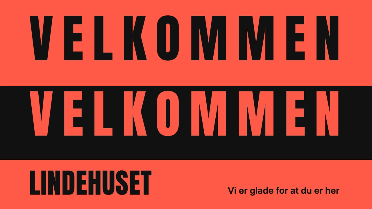 Stablet VELKOMMEN-plakat