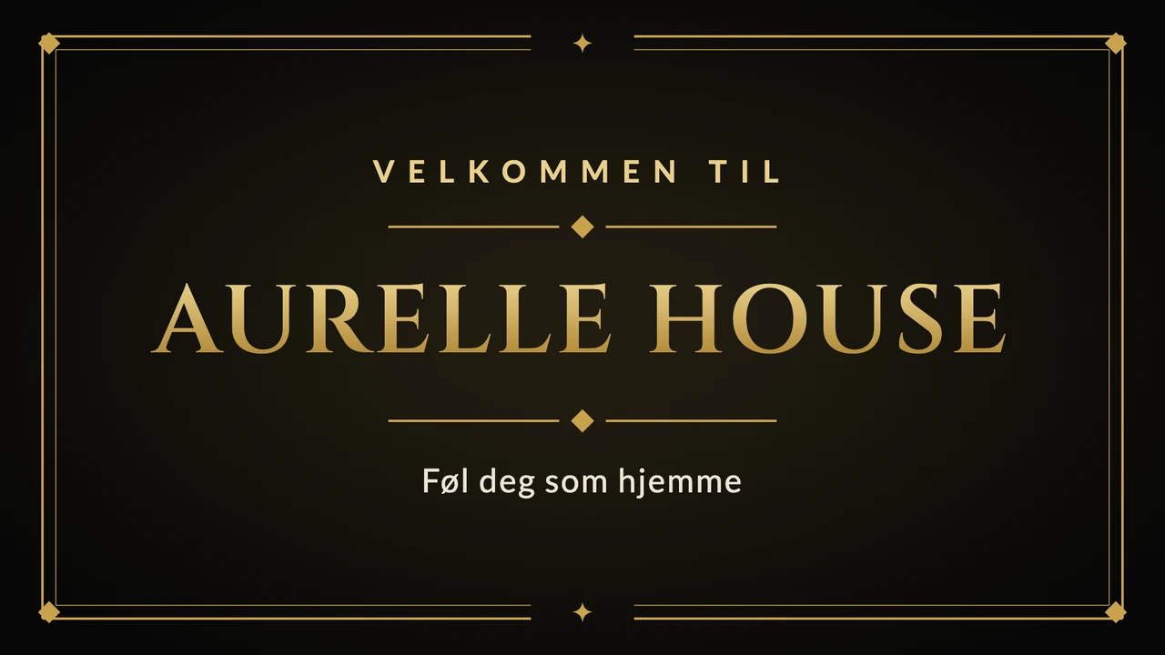 Velkomstkort i gullramme