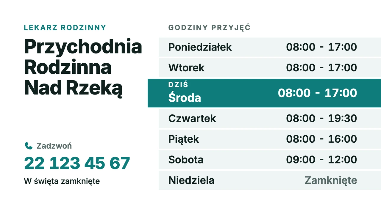Dzisiejszy dzień w tabeli