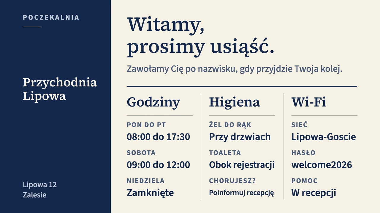 Poczekalnia jak ulotka