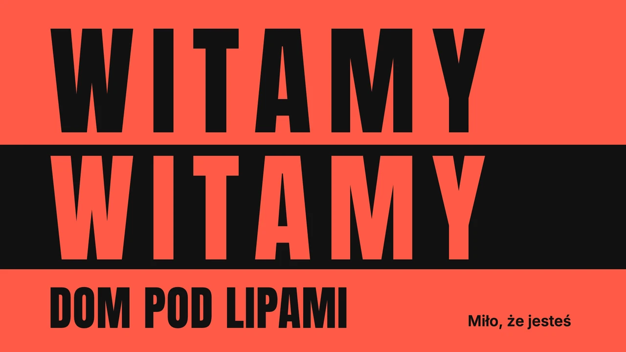 Piętrowy napis WITAMY