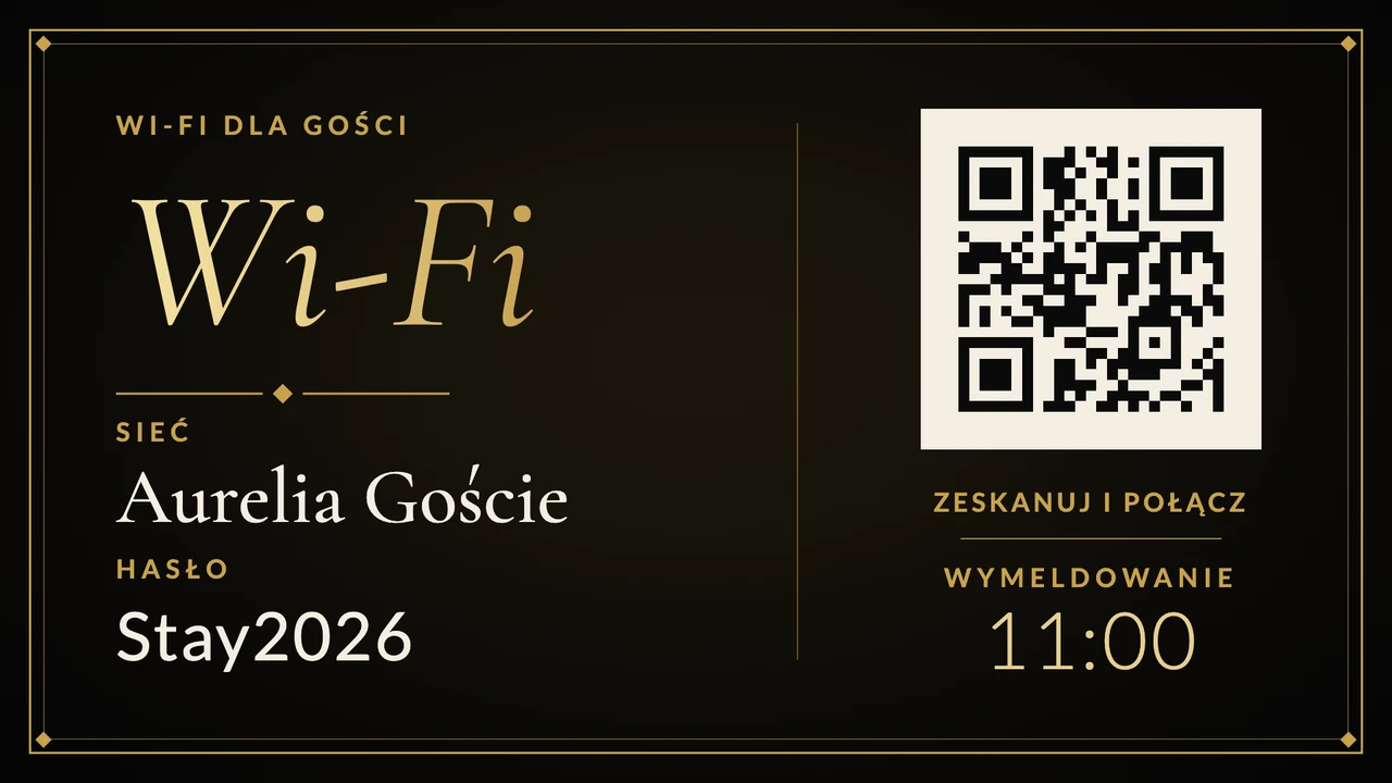 Dane sieci w złotej ramce