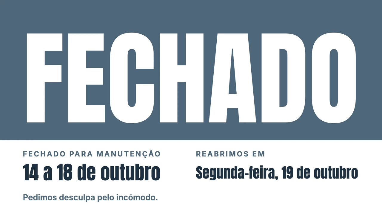 Palavra FECHADO gigante