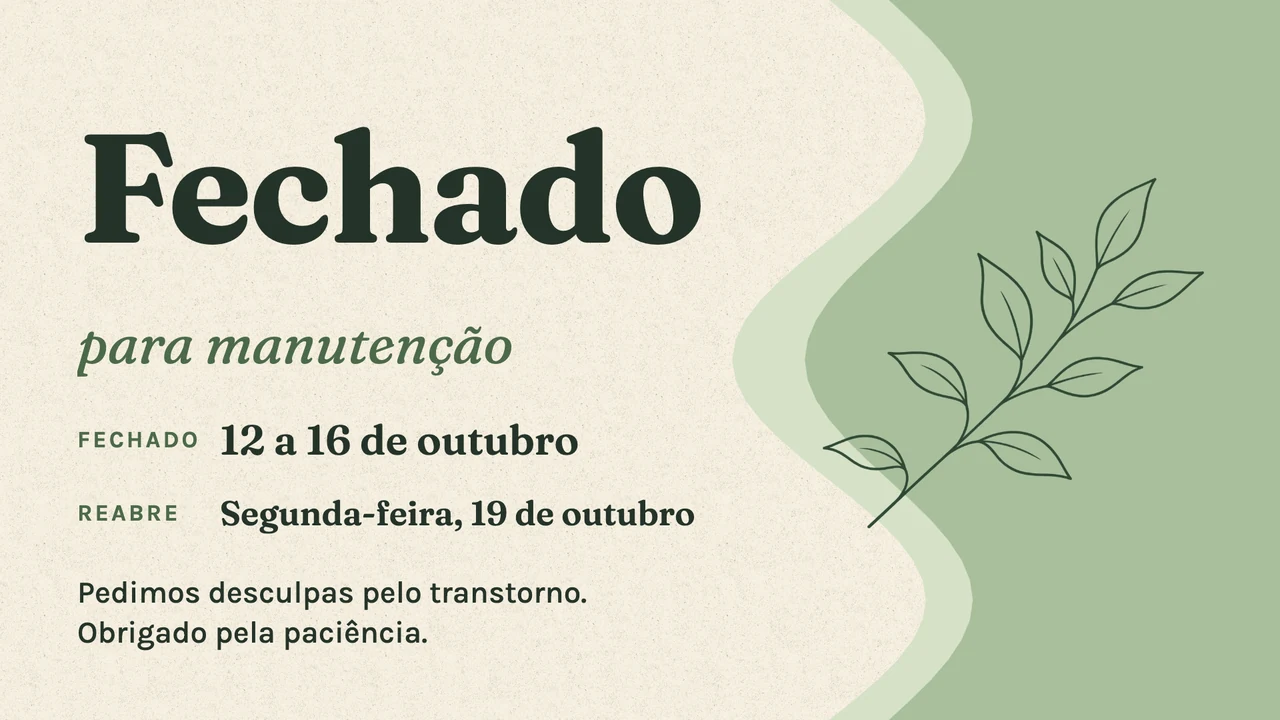 Pausa suave, aviso de fechamento