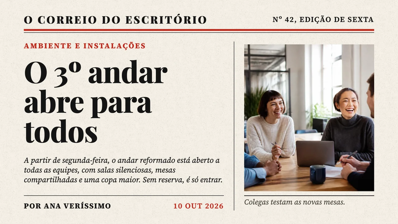 Primeira página da empresa