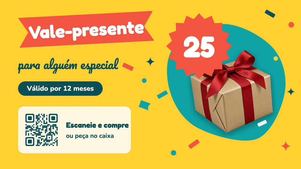 Vale-presente com fita