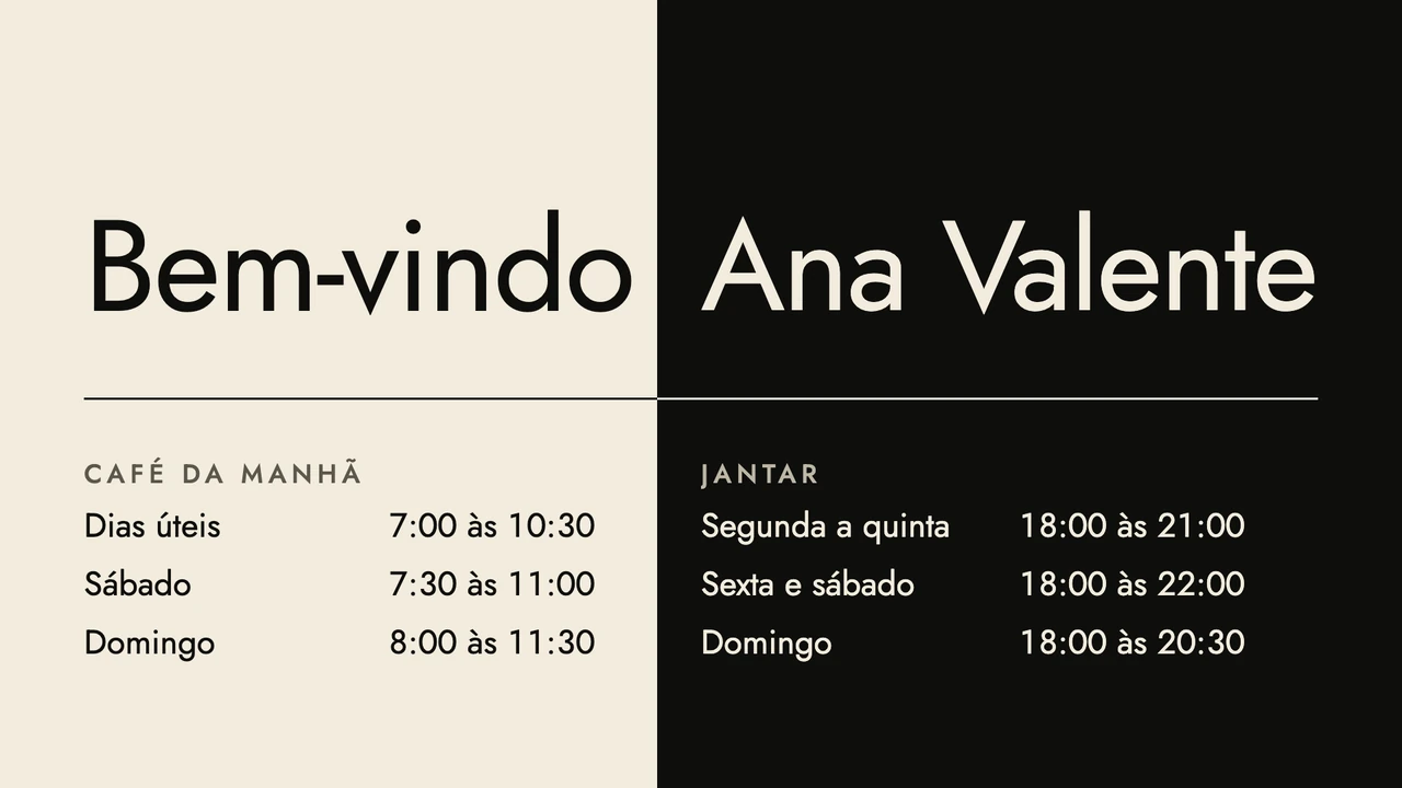 Boas-vindas creme e preto
